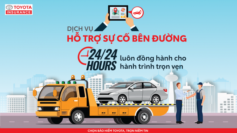 Bảo hiểm Toyota triển khai chương trình “Dịch vụ Hỗ trợ sự cố bên đường” dành cho khách hàng của Toyota nhằm mang đến những quyền lợi đẳng cấp và tăng giá trị cộng thêm cho khách hàng sở hữu xe Toyota