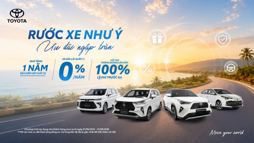 Chương trình ưu đãi cho khách hàng mua xe tháng 8/2026
