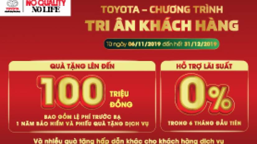 CƠ HỘI NHẬN QUÀ GIÁ TRỊ TỪ TOYOTA