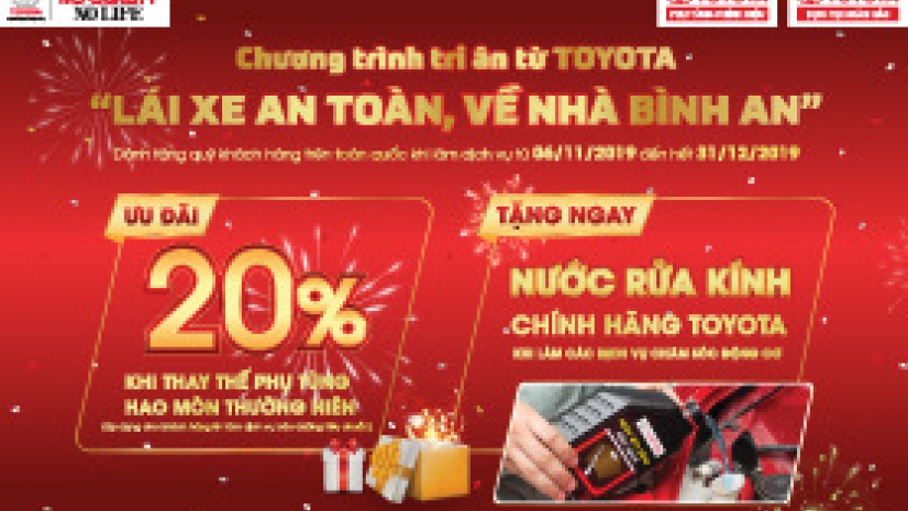 CƠ HỘI NHẬN QUÀ GIÁ TRỊ TỪ TOYOTA