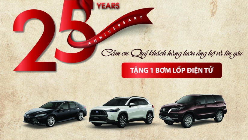 MÓN QUÀ TRI ÂN 25 NĂM ĐỒNG HÀNH CÙNG TOYOTA
