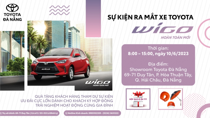 Sự kiện Trưng bày xe Toyota Wigo 2023 - Hoàn toàn mới