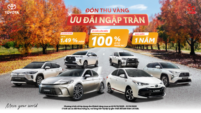TOYOTA ĐÀ NẴNG TRIỂN KHAI CHƯƠNG TRÌNH KHUYẾN MẠI THÁNG 10/2025