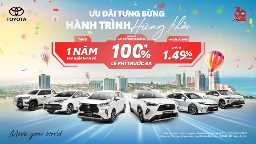 TOYOTA ĐÀ NẴNG TRIỂN KHAI CHƯƠNG TRÌNH KHUYẾN MẠI THÁNG 11/2025