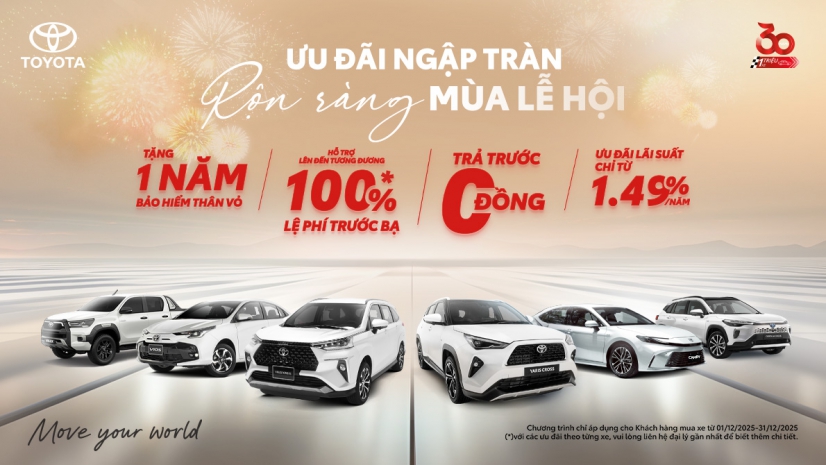 TOYOTA ĐÀ NẴNG TRIỂN KHAI CHƯƠNG TRÌNH KHUYẾN MẠI THÁNG 12/2025