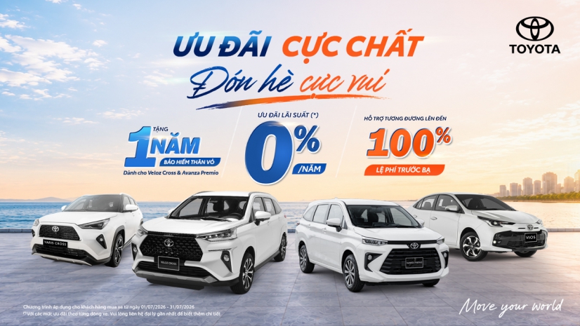 Toyota Đà Nẵng triển khai chương trình khuyến mại tháng 7/2026