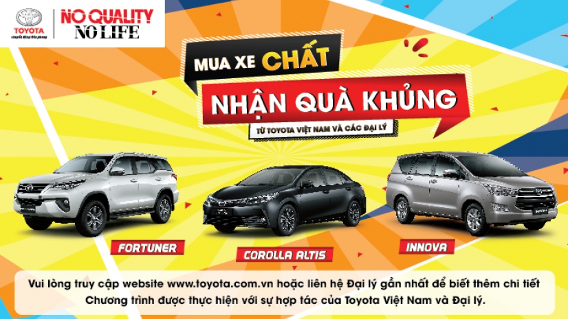TOYOTA TRIỂN KHAI CHƯƠNG TRÌNH ƯU ĐÃI DÀNH CHO KHÁCH HÀNG MUA XE COROLLA ALTIS, FORTUNER VÀ INNOVA