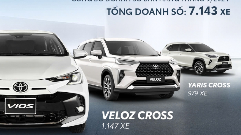 Toyota Việt Nam công bố doanh số bán hàng tháng 9/2024