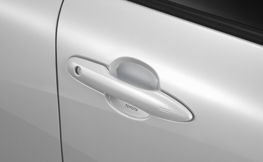 Hõm tay nắm cửa dạng vân Cacbon (màu Bạc) (cao su)